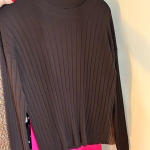 open edit brown open back sweater